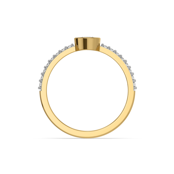 Marquise Bezel Lab Grown Diamond Ring - Top View