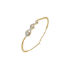 Infinity Knot Lab Grown Diamond Oval Bangle - Perspective View