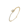 Pear Hugged Lab Grown Diamond Bangle - Perspective View