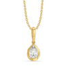 Pear Petals Lab Grown Diamond Pendant - Front View