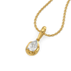Pear Petals Lab Grown Diamond Pendant - Perspective View