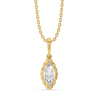 Vintage Marquise Lab Grown Diamond Pendant - Front View