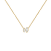 Twin Marquise Bezel Lab Grown Diamond Necklace - Front View