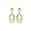 Dual Loop Lab Grown Diamond Drop Earrings