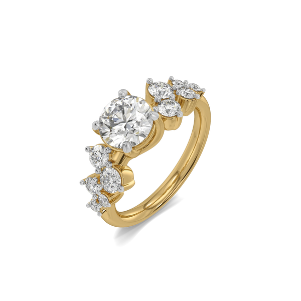 Floral Cluster Lab Grown Diamond Ring