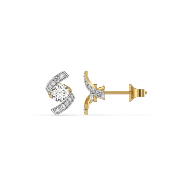 Swirl Spark Lab Grown Diamond Stud