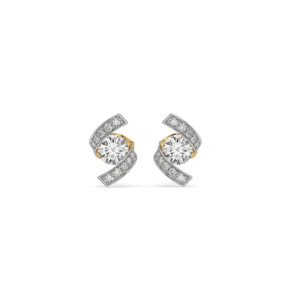 Swirl Spark Lab Grown Diamond Stud