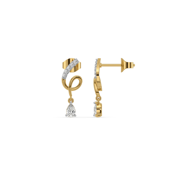 Pear Loop Lab Grown Diamond Drop Earrings