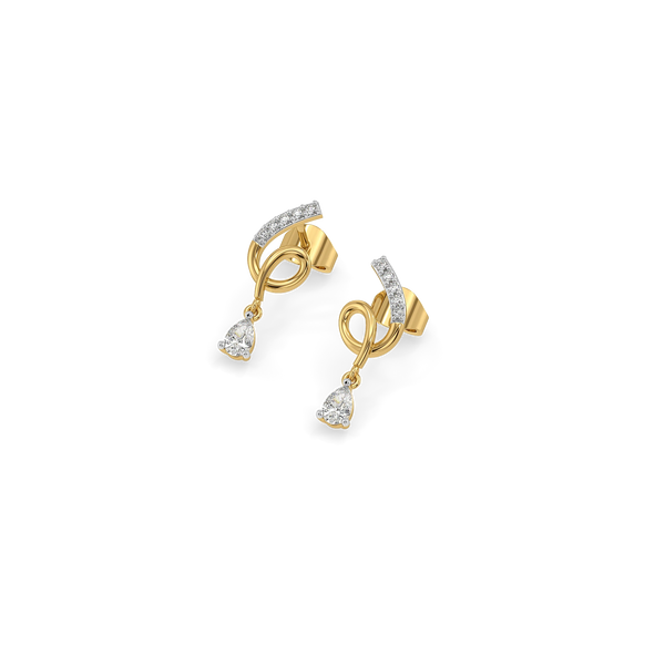 Pear Loop Lab Grown Diamond Drop Earrings