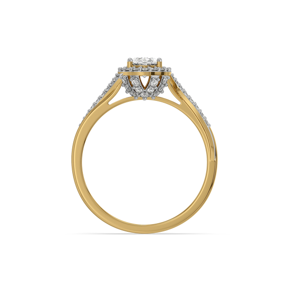 Oval Halo Lab Grown Diamond Ring - Top View