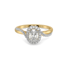 Oval Halo Lab Grown Diamond Ring - Front View