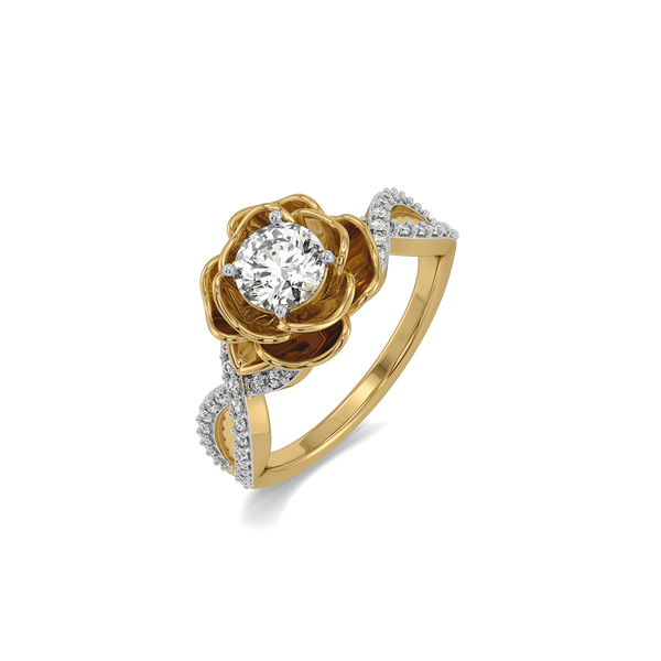 Rose Bloom Lab Grown Diamond Ring - Perspective View