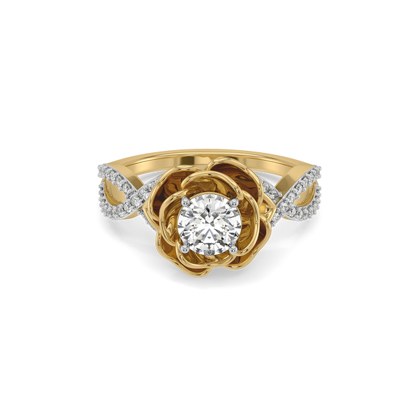 Rose Bloom Lab Grown Diamond Ring - Front View