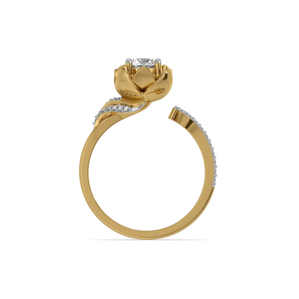 Lotus Lab Grown Diamond Ring - Top View