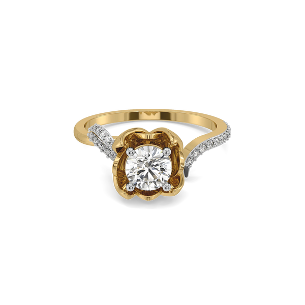 Lotus Lab Grown Diamond Ring - Front View