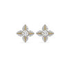 Leafy Petal Lab Grown Diamond Studs - Front View
