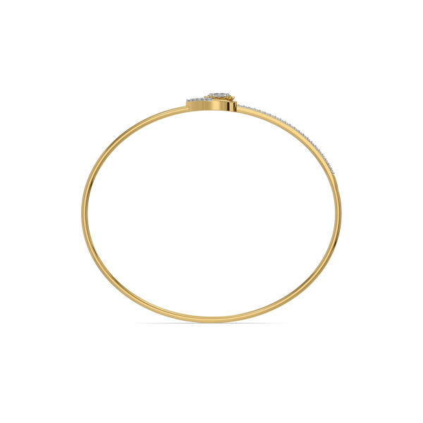 Halo Cluster Lab Grown Diamond Bangle - Top View