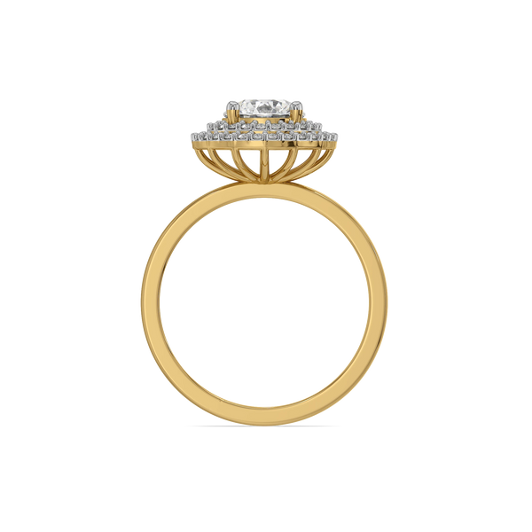 Double Halo Lab Grown Diamond Ring - Top View