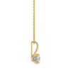Classic Round Lab Grown Diamond Pendant - Side View