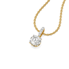 Classic Round Lab Grown Diamond Pendant - Perspective View