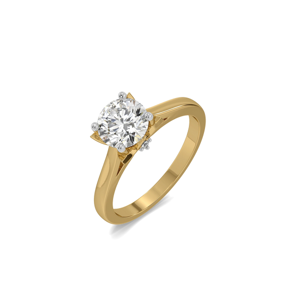 Classic Round Lab Grown Diamond Ring - Perspective View