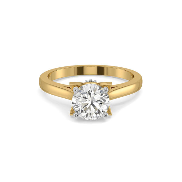 Classic Round Lab Grown Diamond Ring - Front View