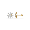 Starlit Cluster Lab Diamond Stud Earrings - Front & Side View