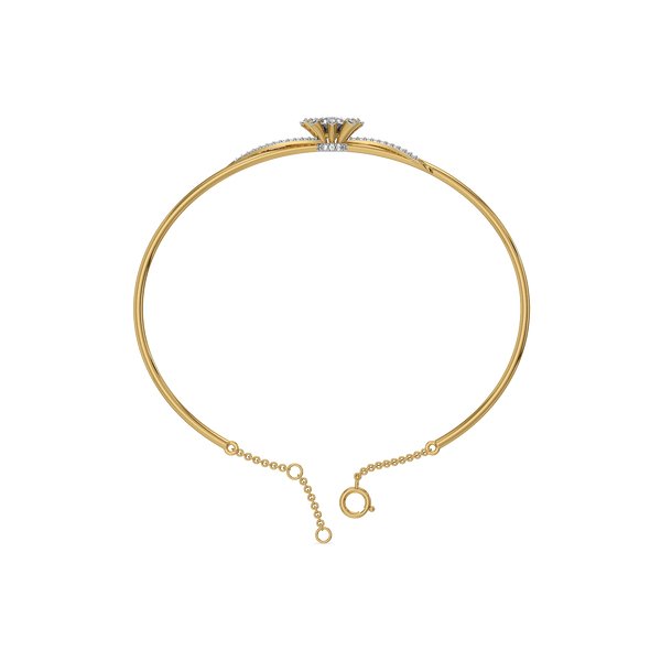 Star Bloom Lab Grown Diamond Bangle - Top View