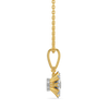 Sunburst Lab Grown Diamond Pendant - Side View