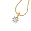 Star Bloom Lab Grown Diamond Pendant - Perspective View