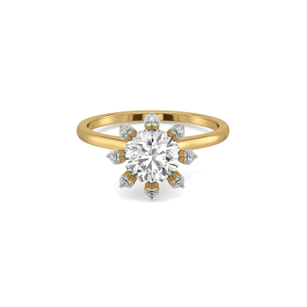 Star Bloom Lab Grown Diamond Ring - Front View