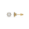 Star Bloom Lab Grown Diamond Earrings - Front & Side View