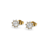 Star Bloom Lab Grown Diamond Earrings - Perspective View