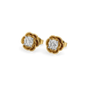 Golden Petal Lab Grown Diamond Studs - Perspective View
