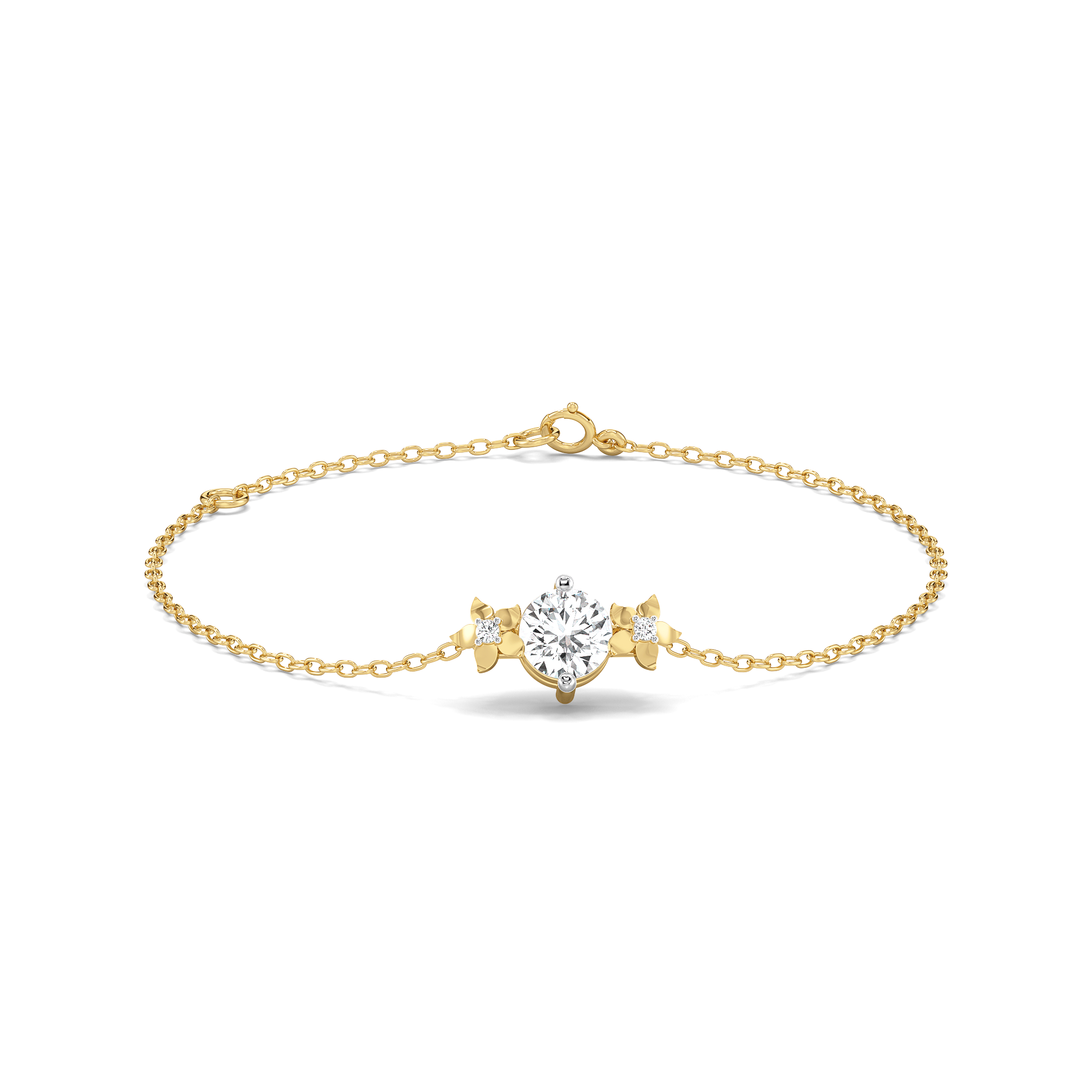 Floret Spark - Pure Gold Lab Diamond Solitaire Bracelet