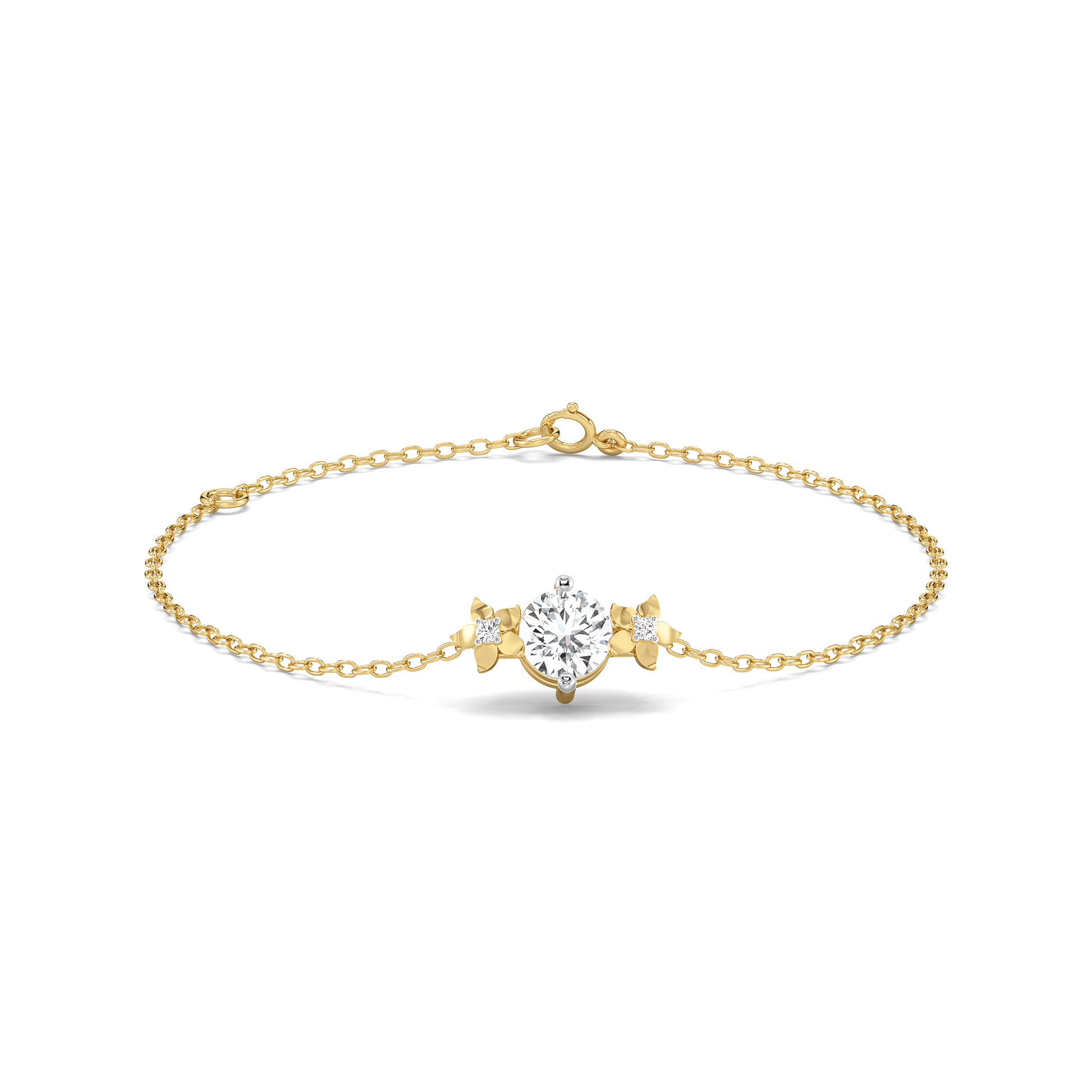 Floret Spark - Pure Gold Lab Diamond Solitaire Bracelet