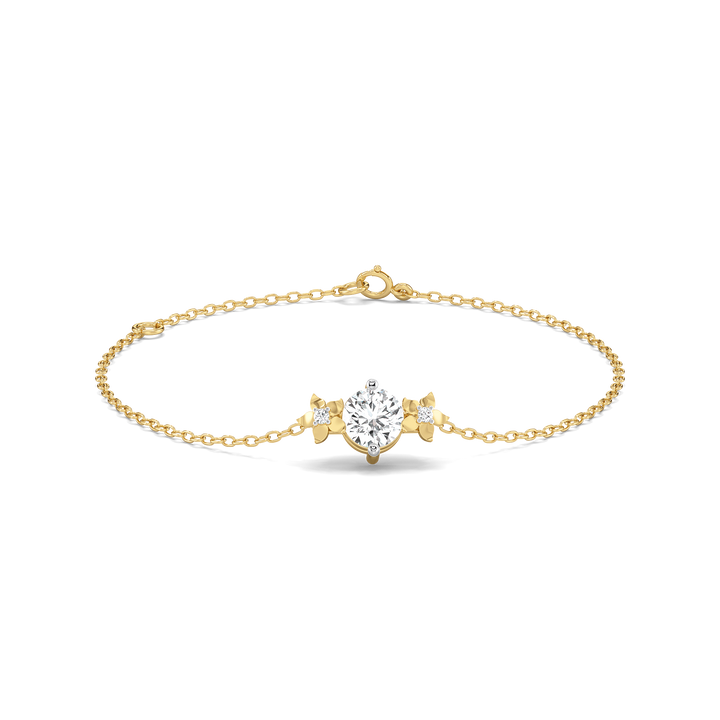 Floret Spark - Pure Gold Lab Diamond Solitaire Bracelet