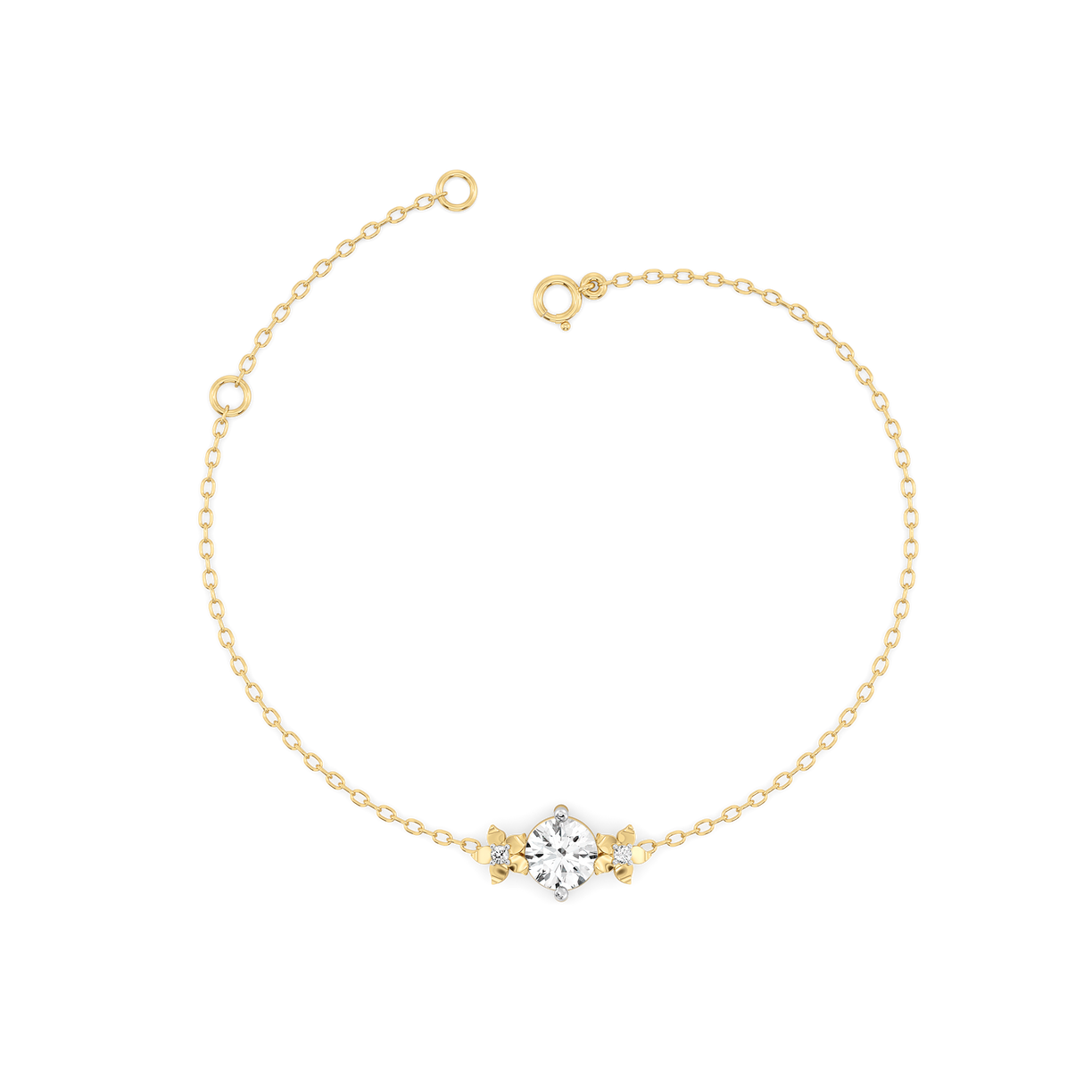 Floret Spark - Pure Gold Lab Diamond Solitaire Bracelet