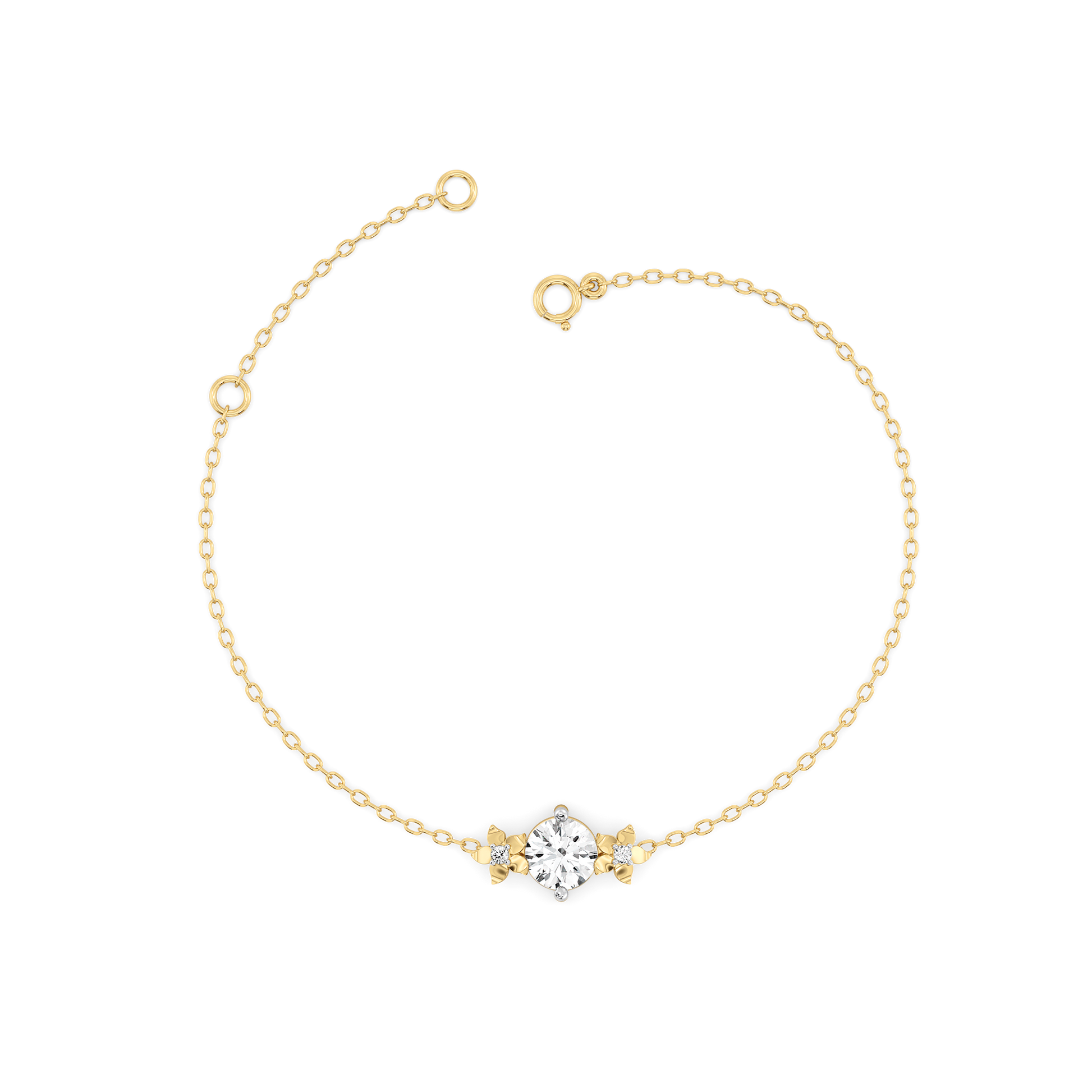 Floret Spark - Pure Gold Lab Diamond Solitaire Bracelet