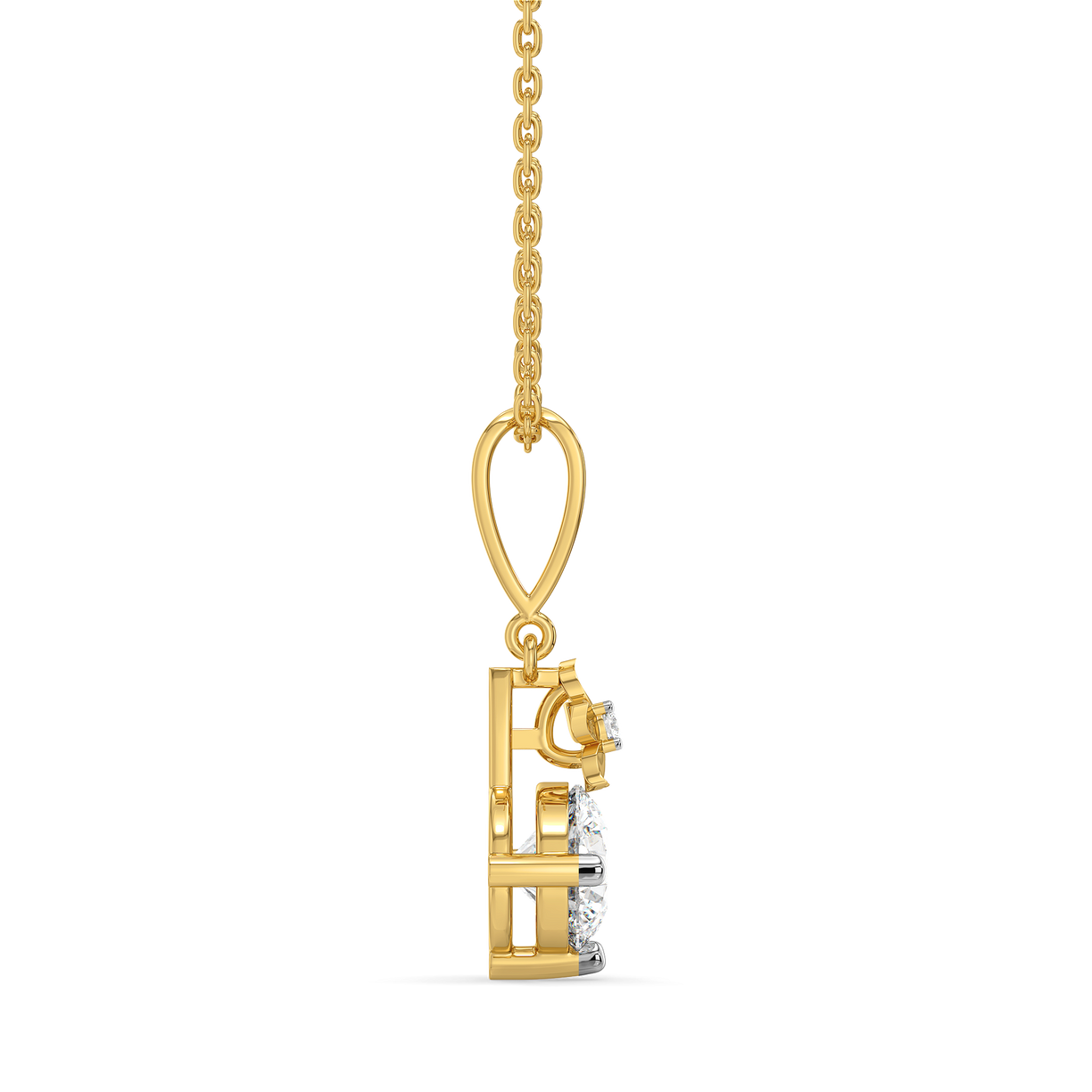 Floret Spark - Pure Gold Lab Diamond Pendant