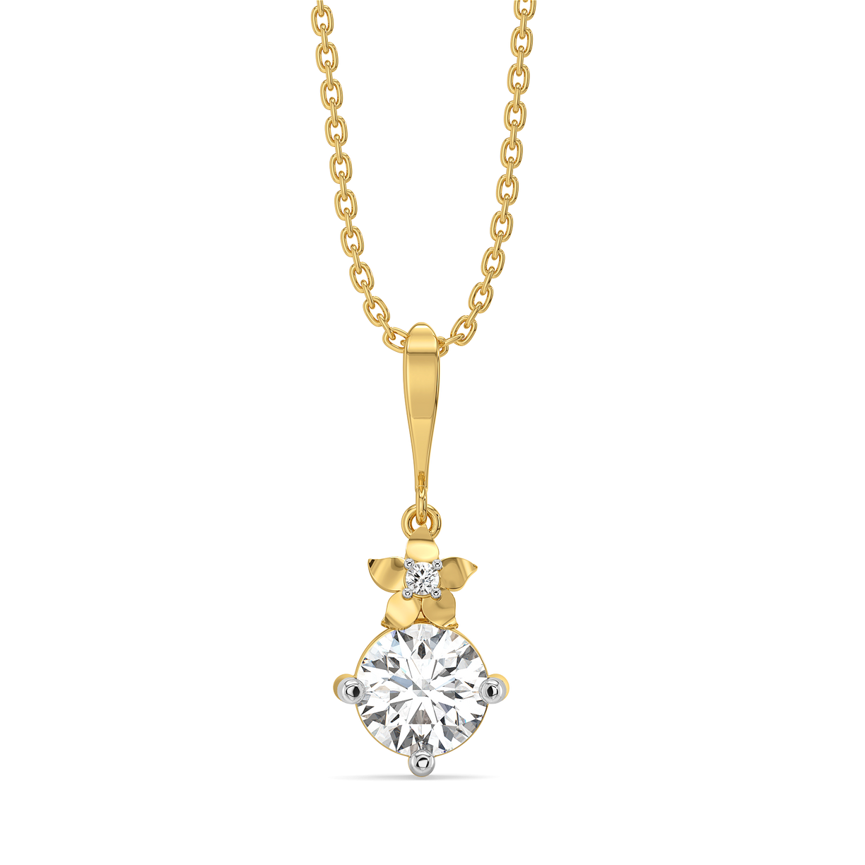 Floret Spark - Pure Gold Lab Diamond Pendant