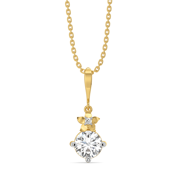 Floret Spark - Pure Gold Lab Diamond Pendant