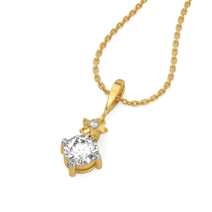Floret Spark - Pure Gold Lab Diamond Pendant