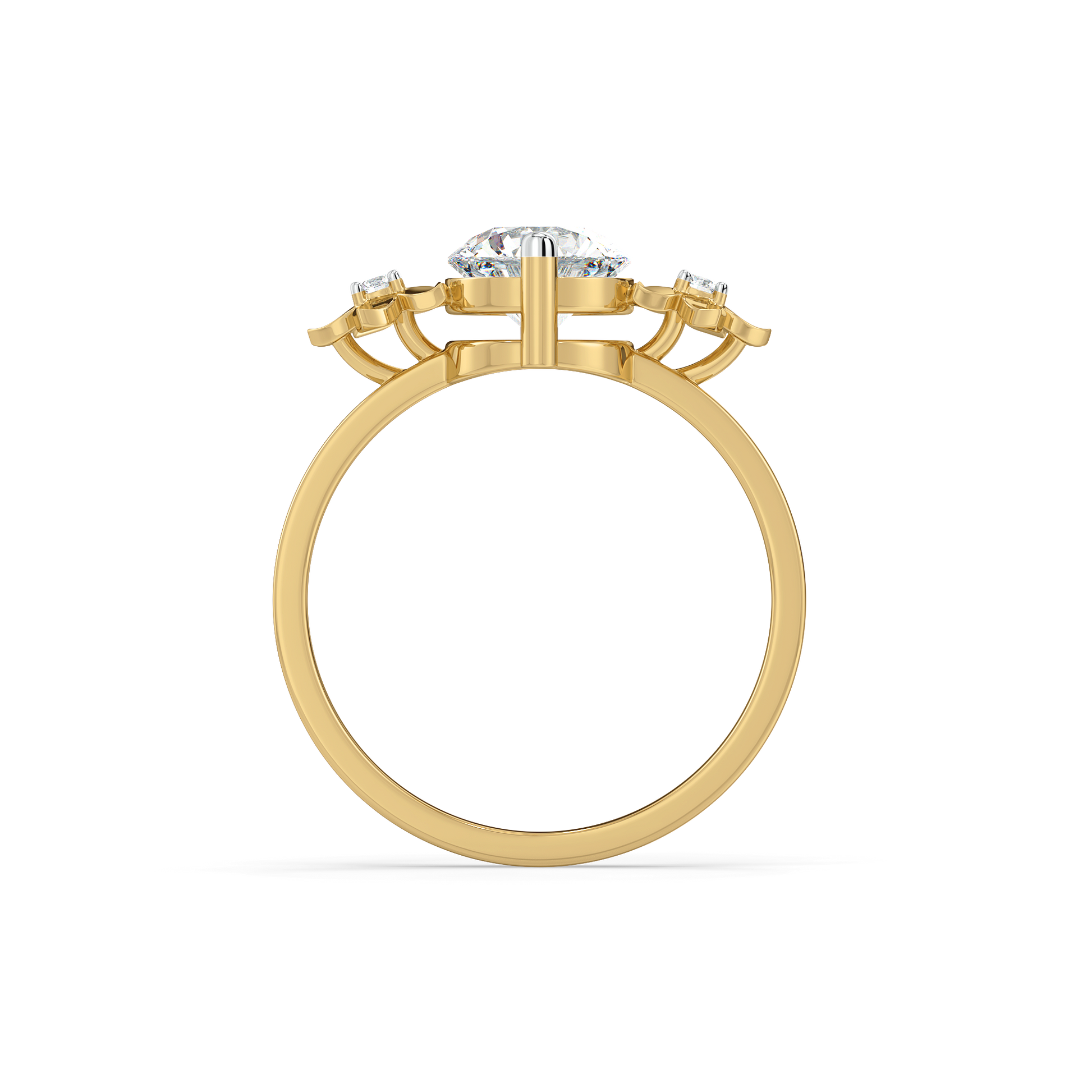 Floret Spark - Pure Gold Lab Diamond Solitaire Ring