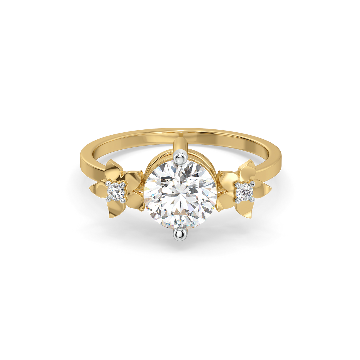 Floret Spark - Pure Gold Lab Diamond Solitaire Ring