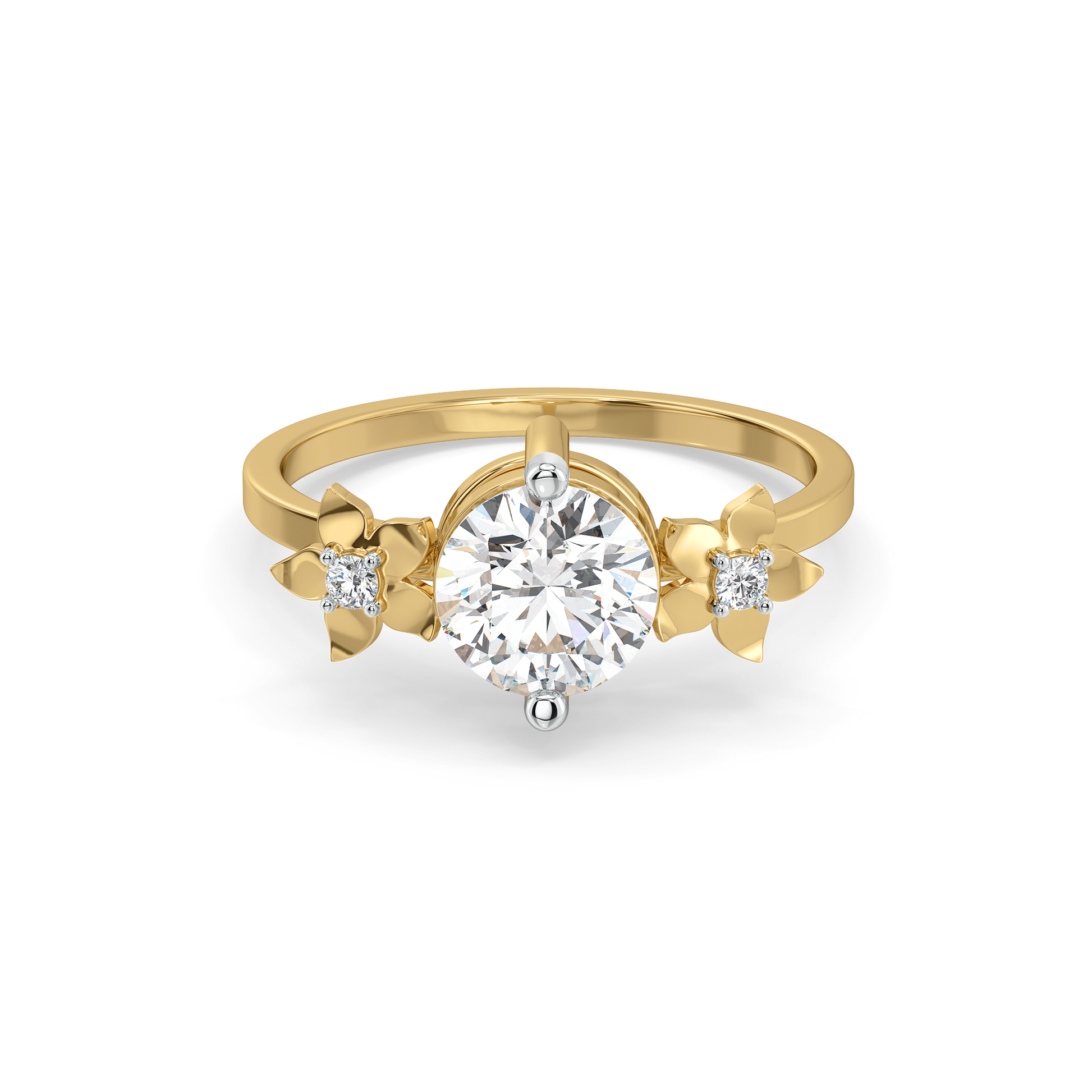 Floret Spark - Pure Gold Lab Diamond Solitaire Ring