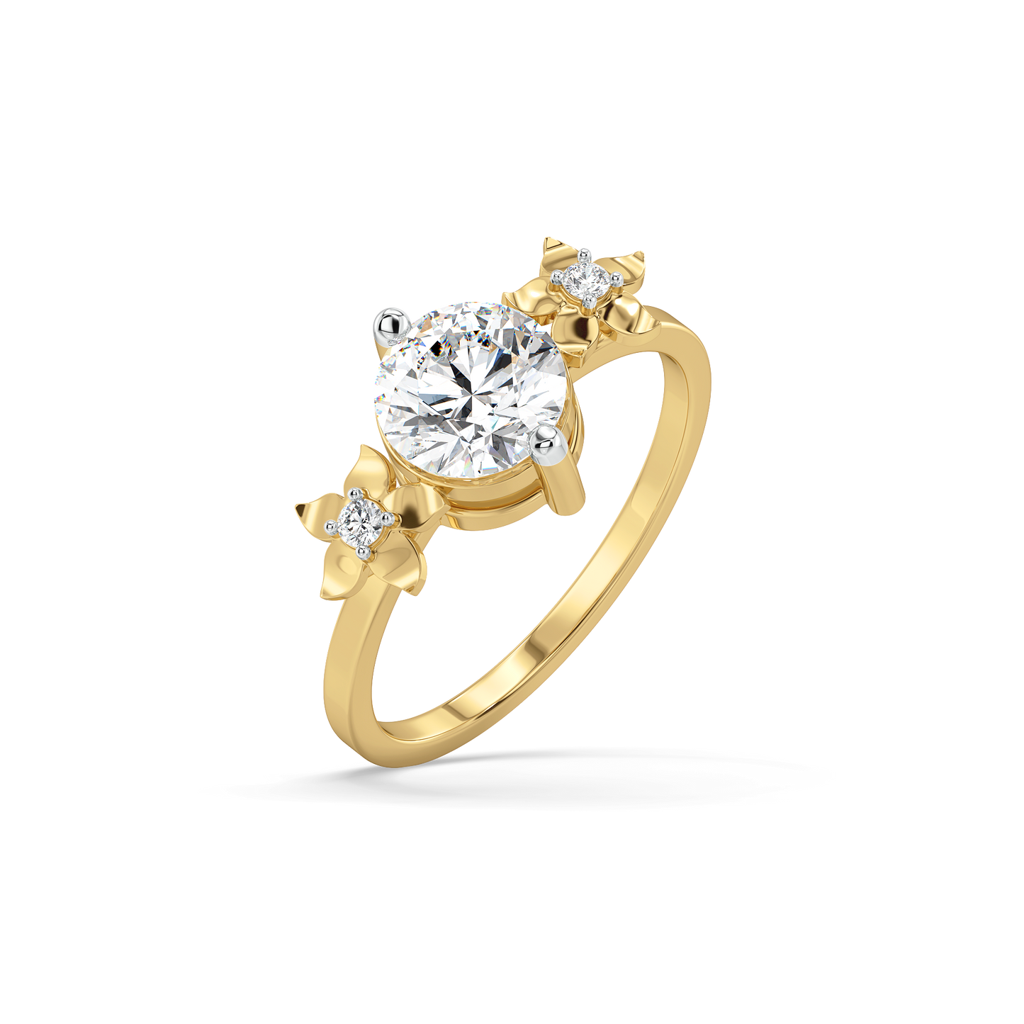 Floret Spark - Pure Gold Lab Diamond Solitaire Ring