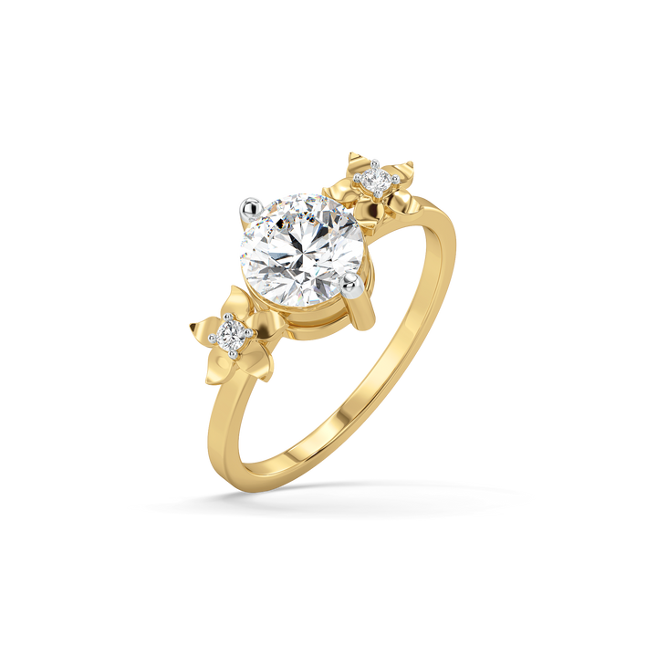 Floret Spark - Pure Gold Lab Diamond Solitaire Ring