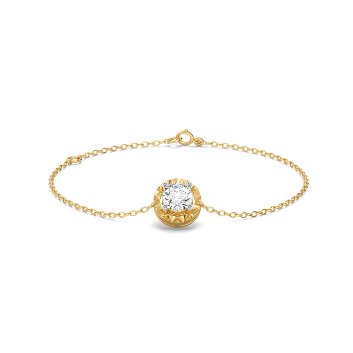 Solitaire Shine - Pure Gold Lab Diamond Bracelet