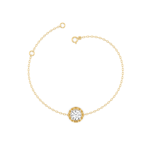Solitaire Shine - Pure Gold Lab Diamond Bracelet